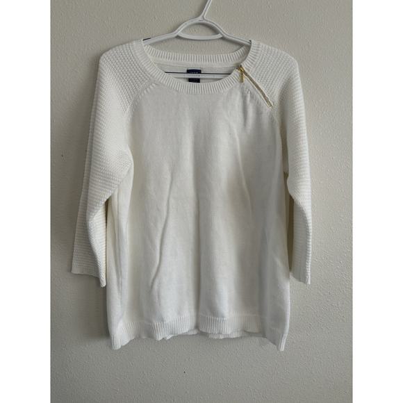 Izod‎ Womens Sweater With Gold Shoulder Zip - Picture 1 of 6